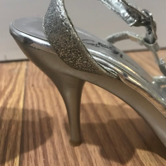 Silver Strappy Heels - Picture 2 of 7